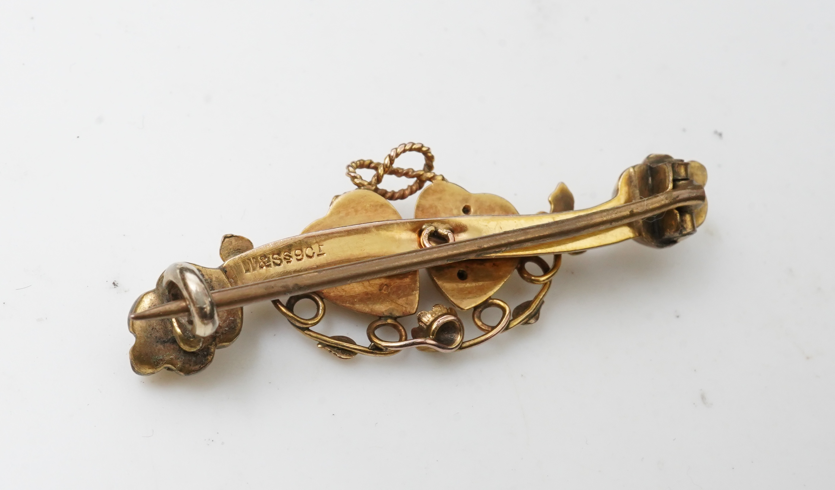 Three late Victorian bar brooches, circa 1900
